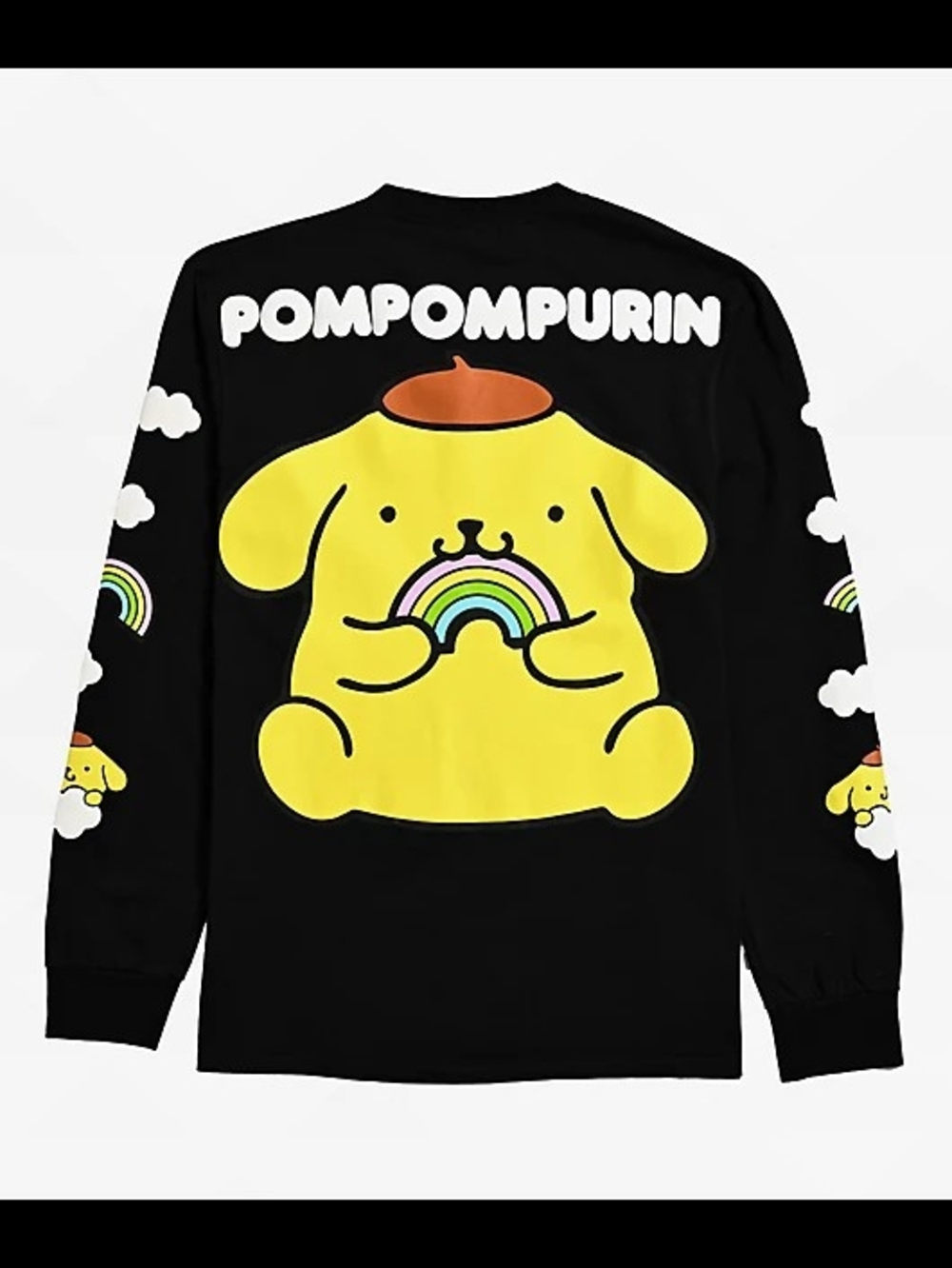 Pompompurin Black Long Sleeve Tee
